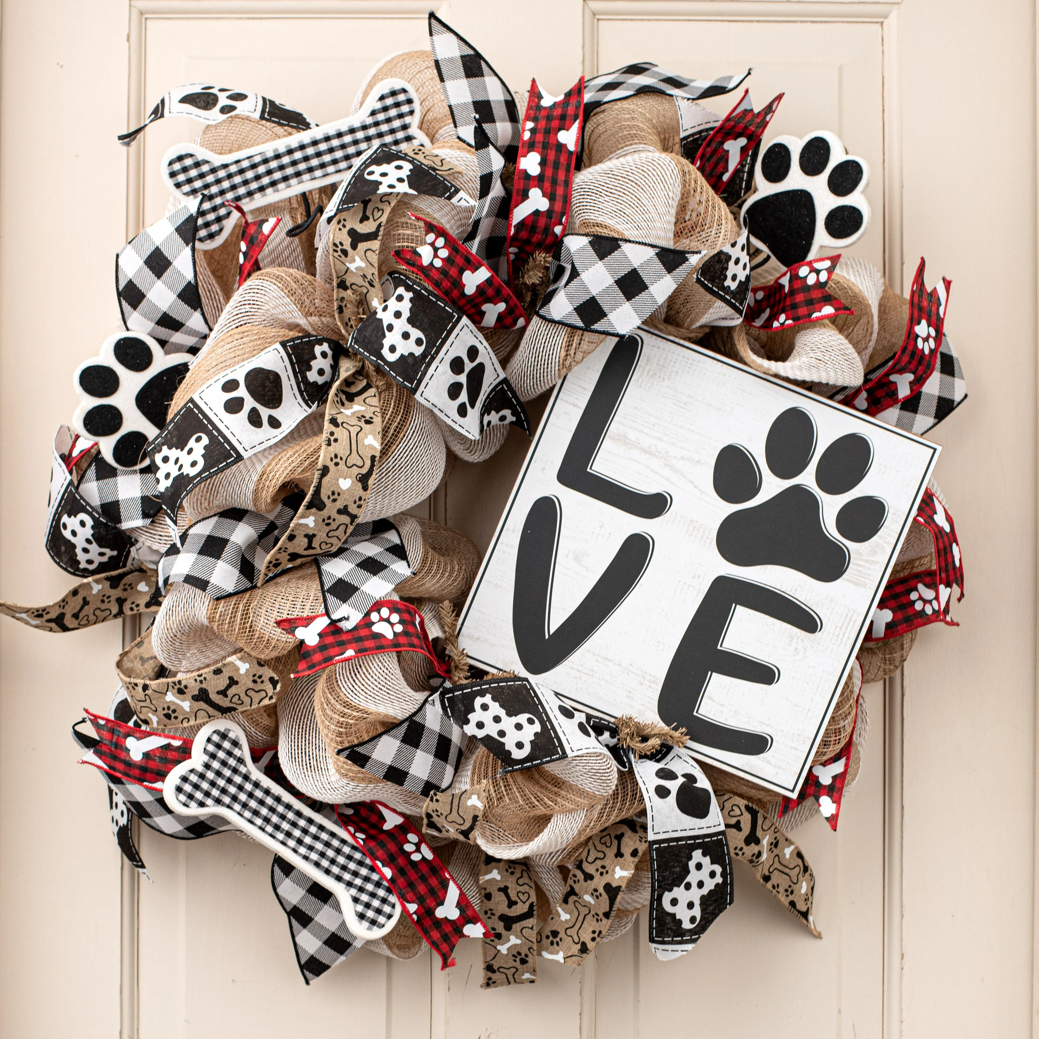 18" Dog Paw Spray: Black