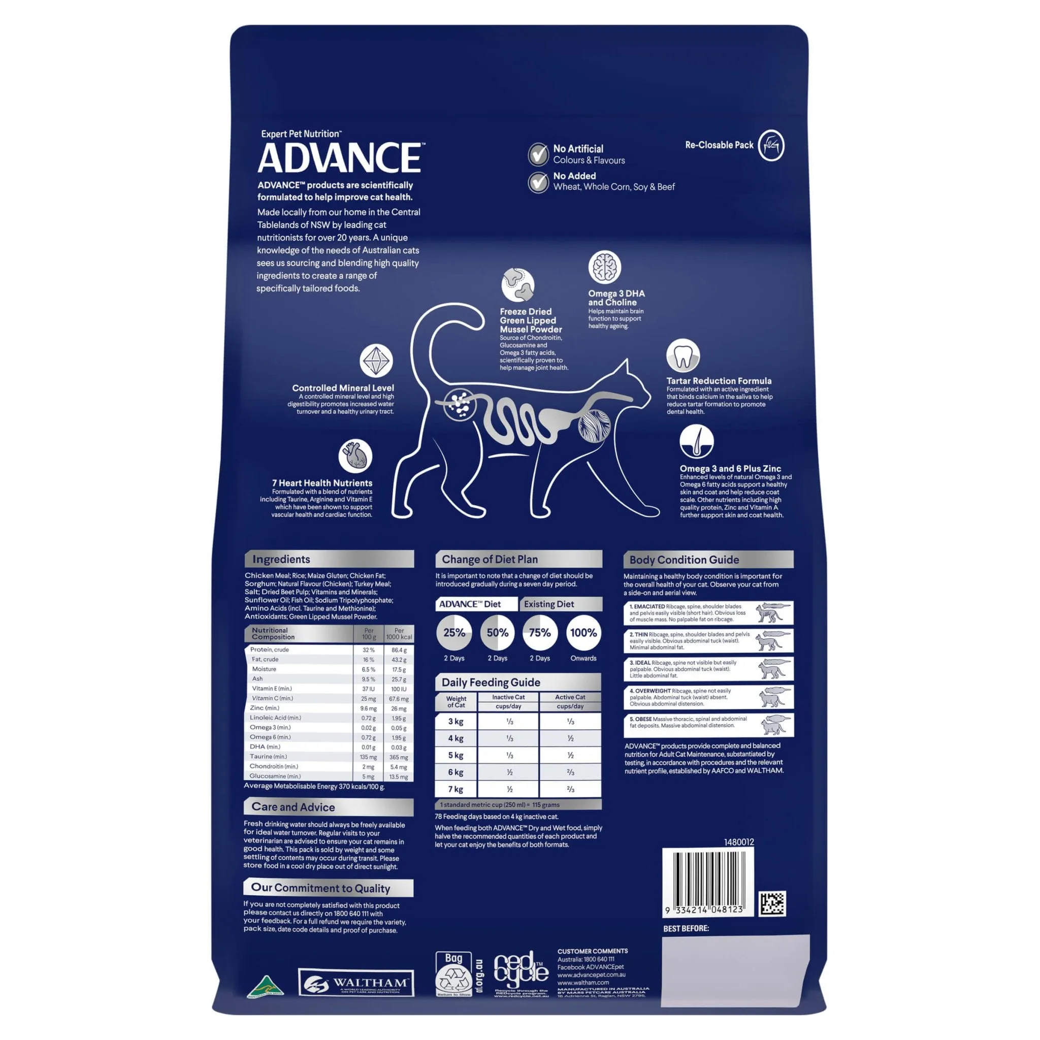 Advance Healthy Ageing Chicken Dry Cat Food 3kg