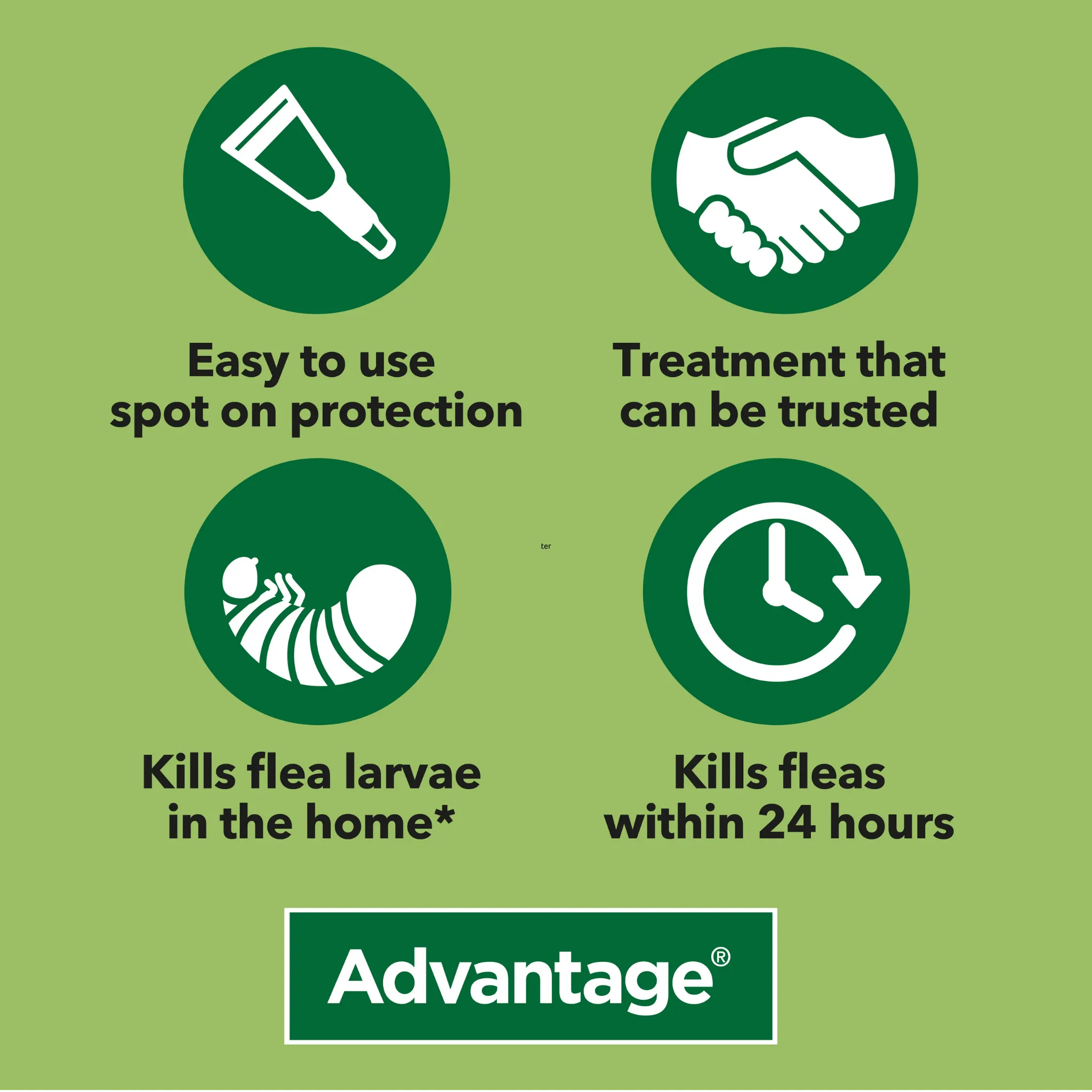 Advantage 100, 4 Week Spot-On Flea Treatment For Small Dogs - 4-10kg - 4 Pipettes