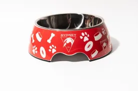 AFL Pet Bowl - Sydney Swans - Food Water - Dog Cat