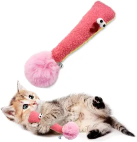 Andiker Interactive Cat Toy, Question Mark Shaped Cat Kicker Toy with a Plush Ball and a Bell for Kicking & Playing, 7.2inches Plush Cat Chew Toy for Stress Relief and Relaxation (Exclamation Mark)