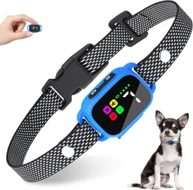 Bark Collar, Dog Bark Collar for Small Medium Dogs, No Shock Anti-Bark Collars, Rechargeable Smart Collar, Automatic Stop Bark Collar with Adjustable Beep Vibration Modes and 7 Sensitivity