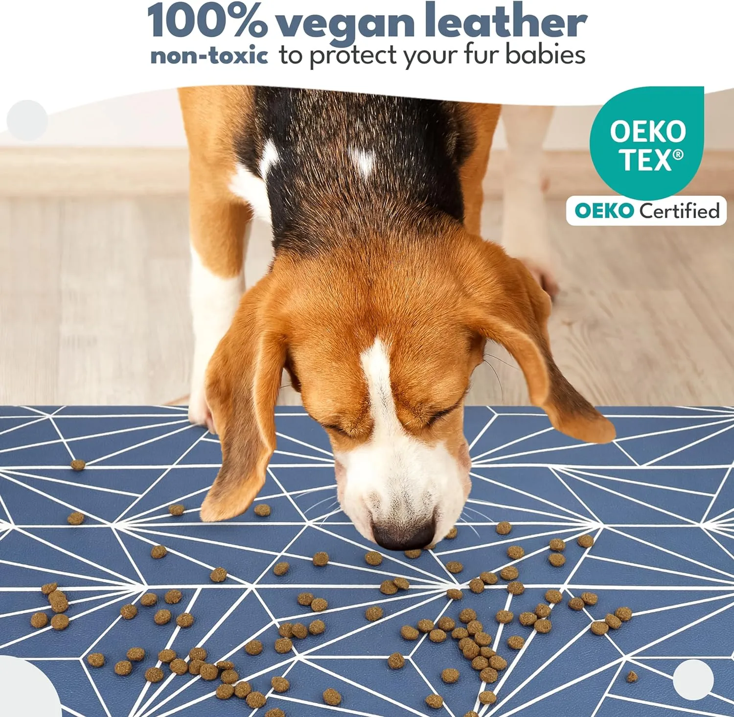 Blue Starburst Pet Food Mat