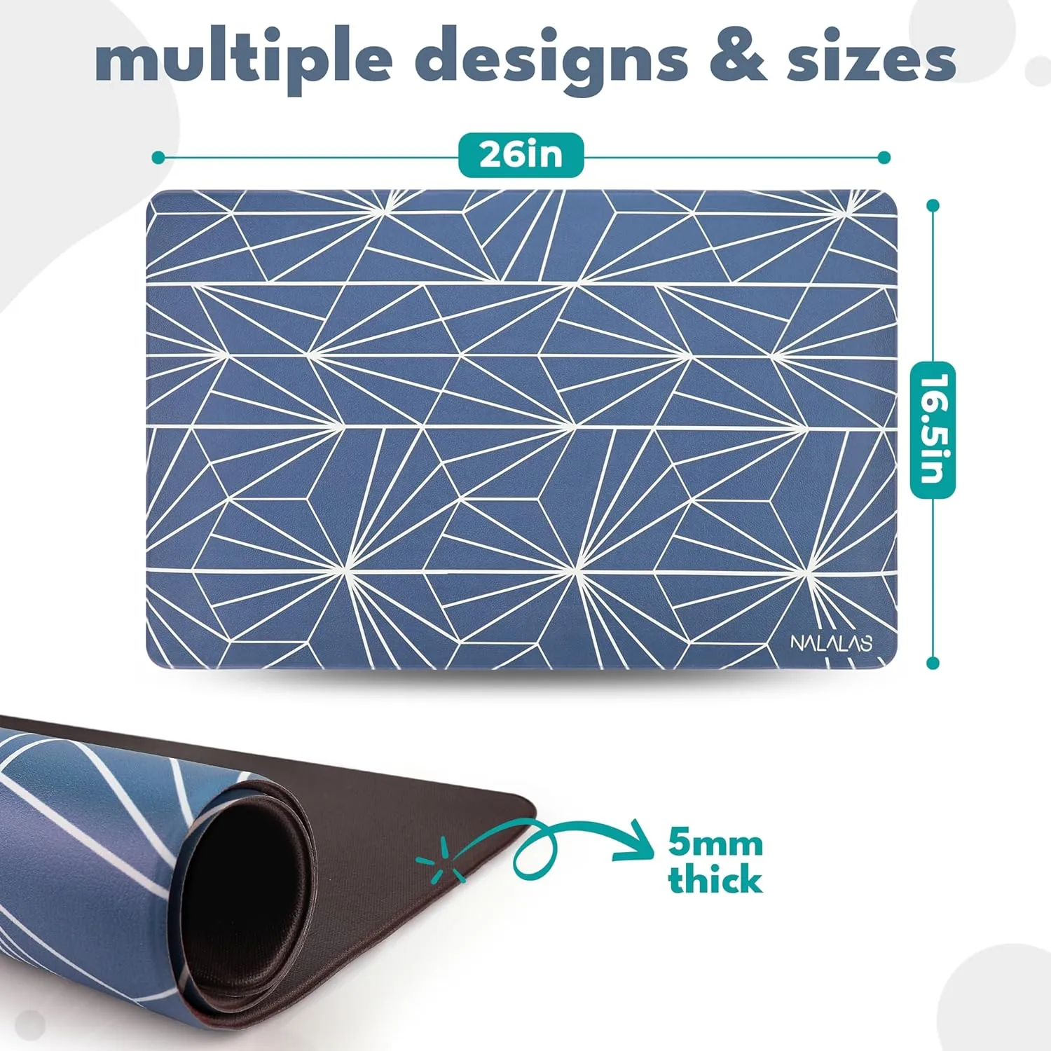 Blue Starburst Pet Food Mat