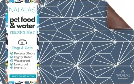 Blue Starburst Pet Food Mat