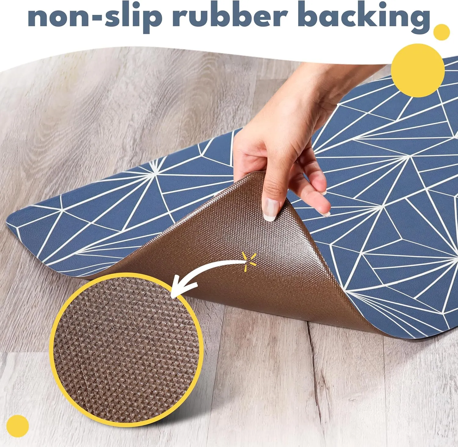 Blue Starburst Pet Food Mat