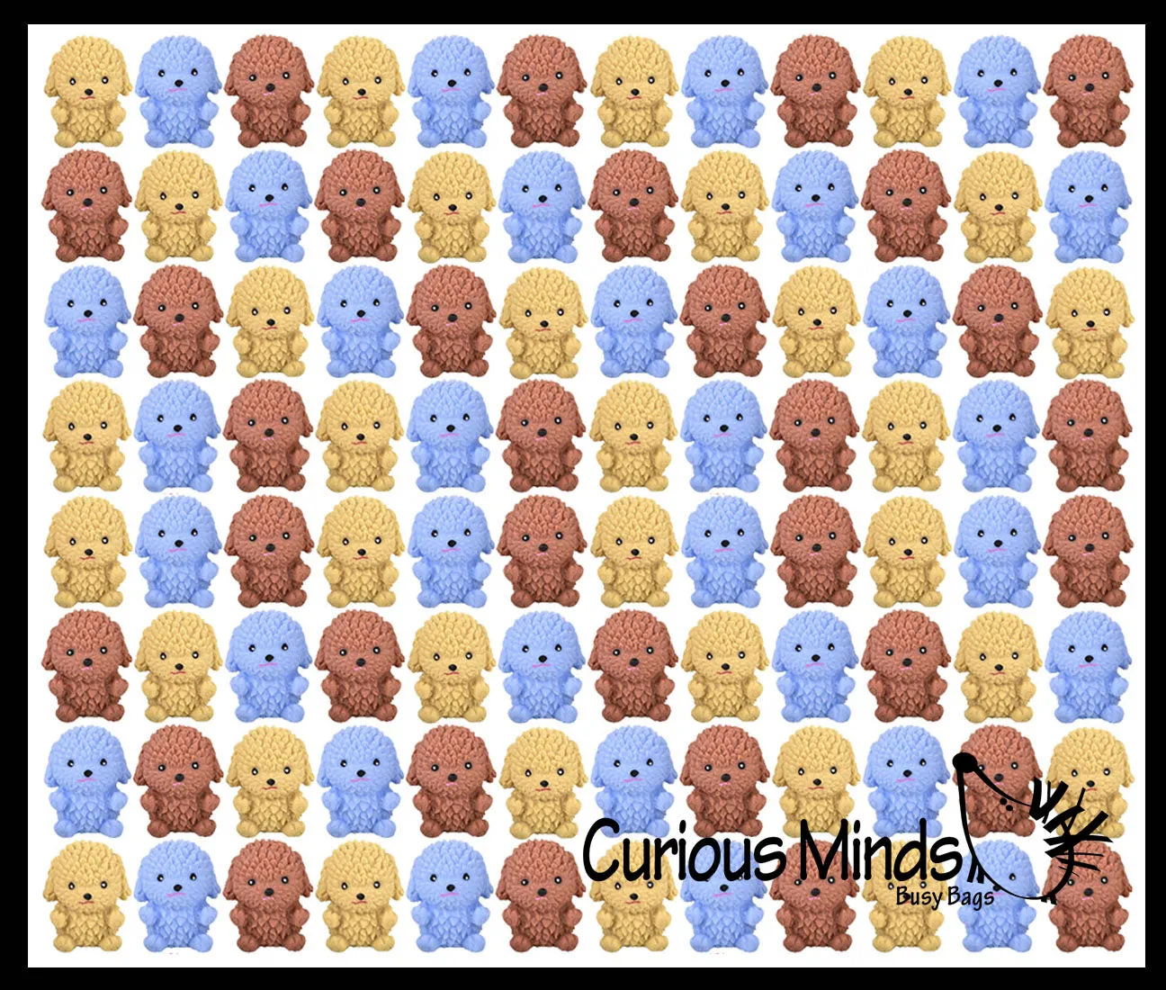 BULK - WHOLESALE - SALE -  Cute Poodle Dog Soft Fluff Doh - Filled Squeeze Stress Balls  -  Sensory, Stress, Fidget Toy Super Soft Doggy