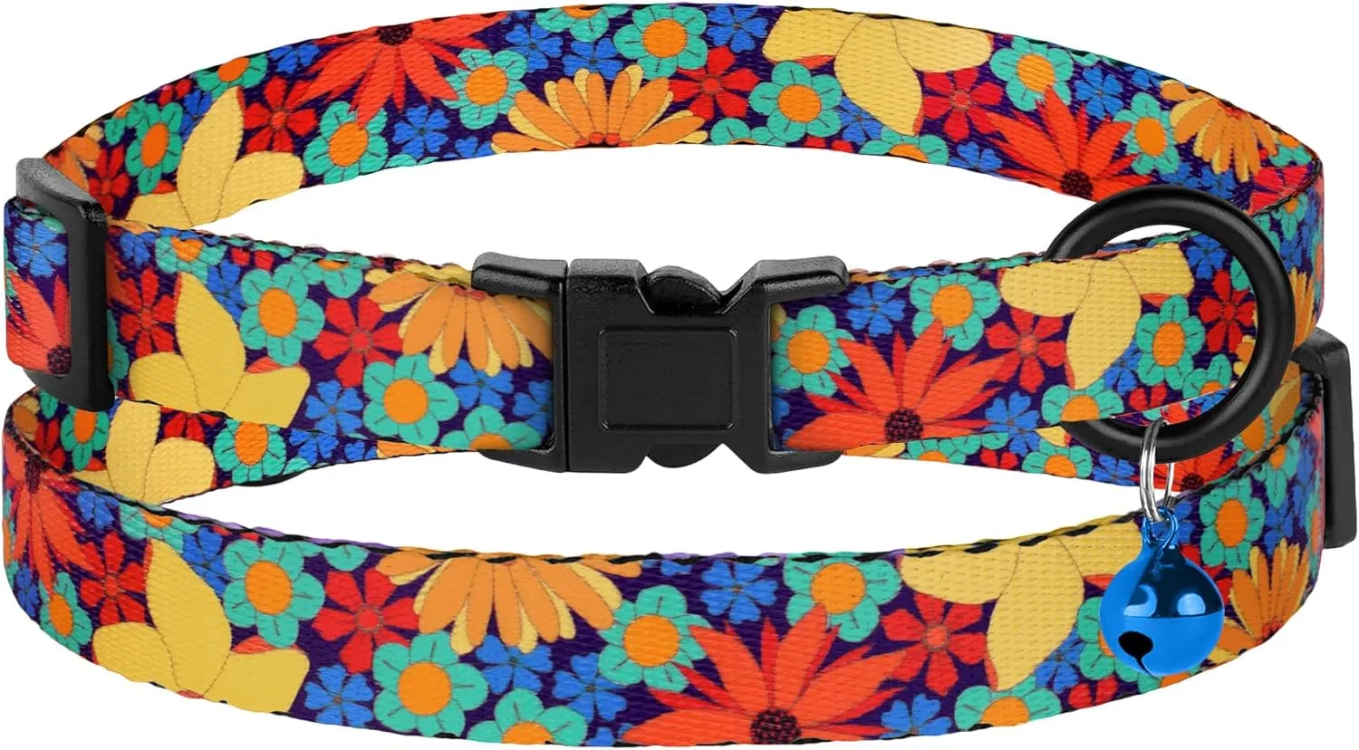 Cat Collars 2 Pack - Soft Cute Breakaway Collar with Bell, Adjustable Safety Kitten Collars for Girl & Boy Cats  Comfortable Stylish Patterned Print Lightweight (Floral   Arrows)