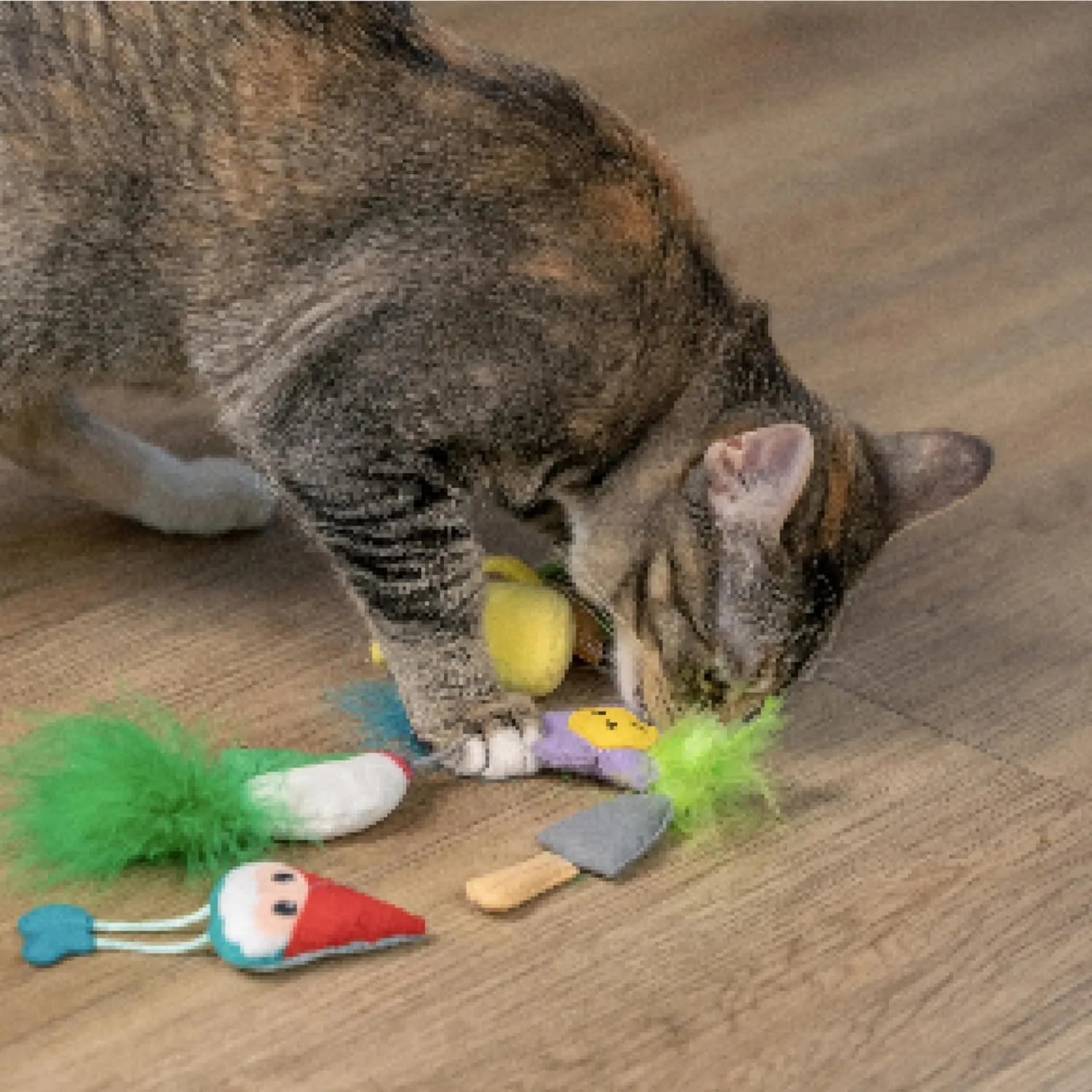 Catstages Garden Fur-Ends Plush Catnip Cat Toys - 6 Pack