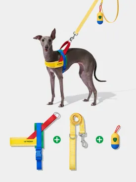 Chroma Pet Walk Kit (Harness, Leash & Poop Bag Dispenser)-Yellow