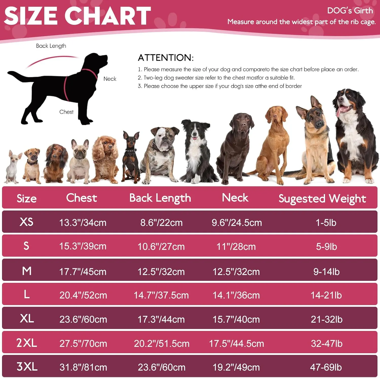 Dog Sweater, Half Chest Lapel Design Pullover Sweaters for Dogs,Lapel Sweaters, Pet Knitted Clothes,Pet Clothing Suitable for All Type of Dogs(Pink Group,S)