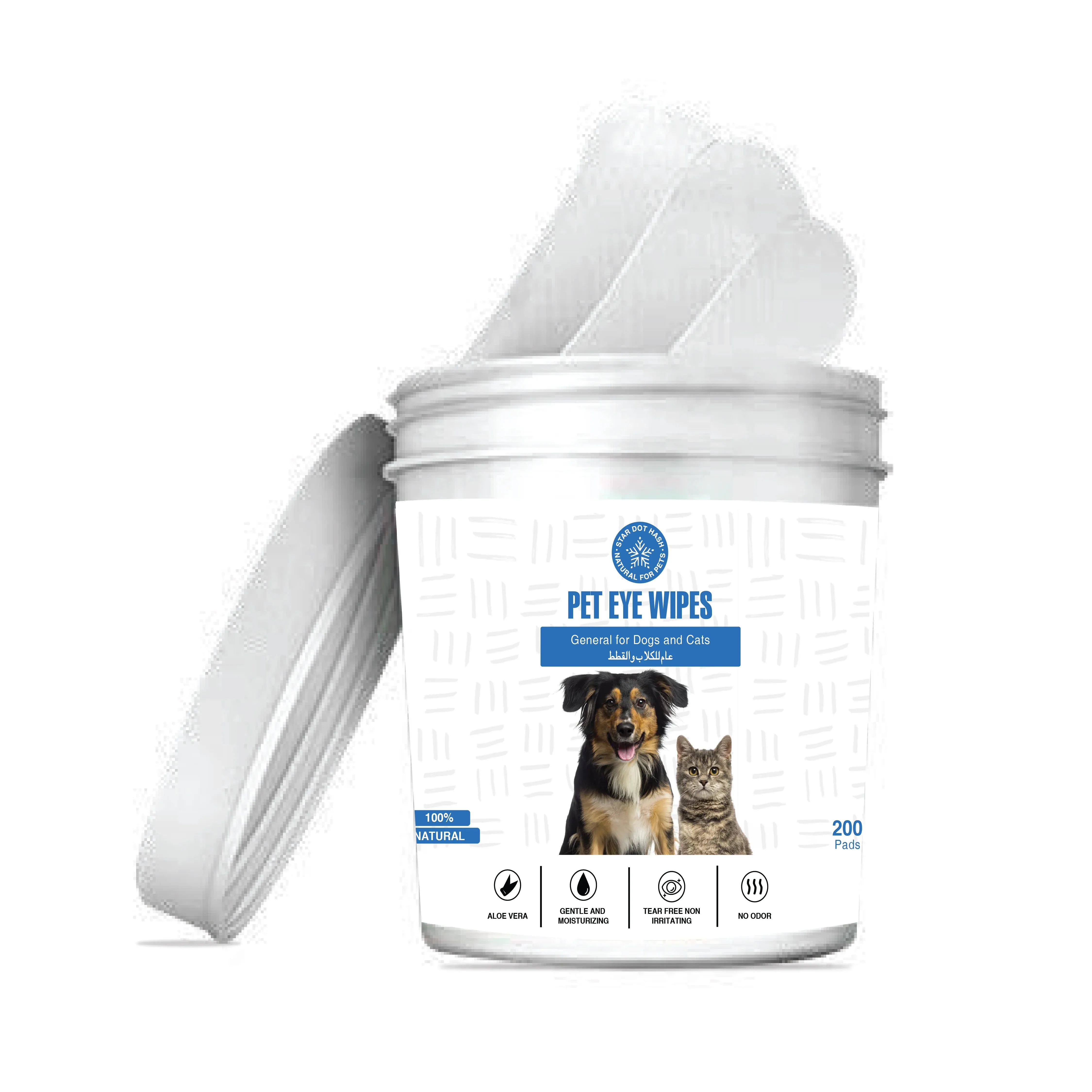 Eye Wipes for Tear Stains - 1 Pack for Dogs & Cats