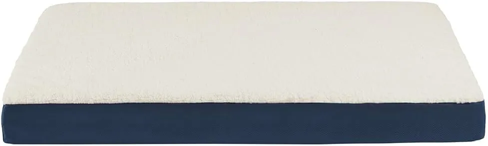 Friends Forever Orthopedic Dog Bed, Cooling Dog Beds with Removable Washable Cover, Reversible Pet Bed Mat with Memory Foam, Washable Removable Cover, Kato Navy, 44x32x3.5