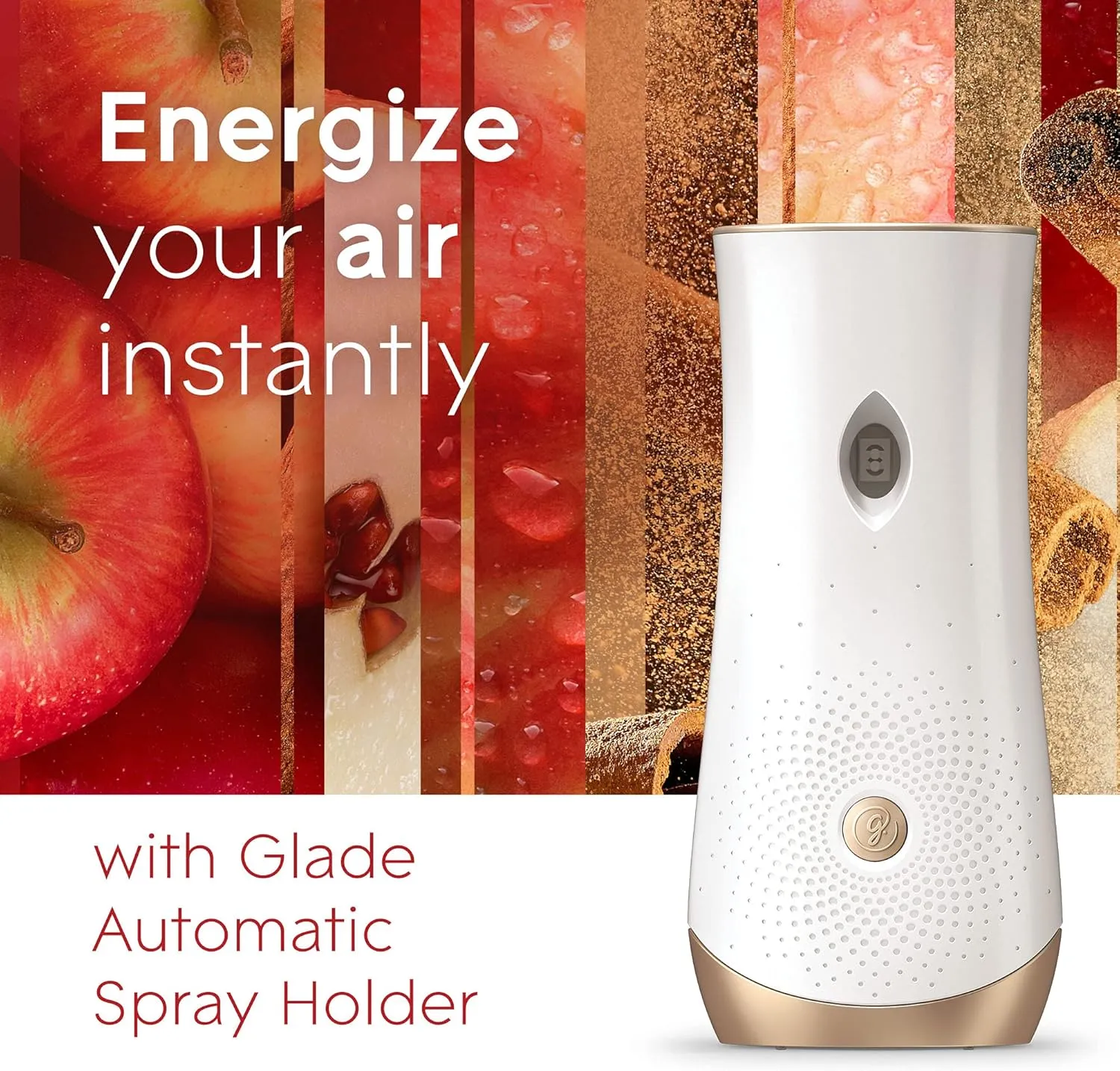 Glade Automatic Spray Refill, Air Freshener for Home and Bathroom, Apple Cinnamon, 6.2 Oz (Pack of 4)