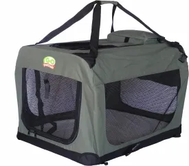 Go Pet Club 40" Soft Collapsible Dog Crate for Dogs, Portable Pet Carrier, Thick Padded Pet Travel Crate for Indoor & Outdoor, Soft Sided Pet Foldable Kennel Cage with Durable Mesh Windows, Sage Green