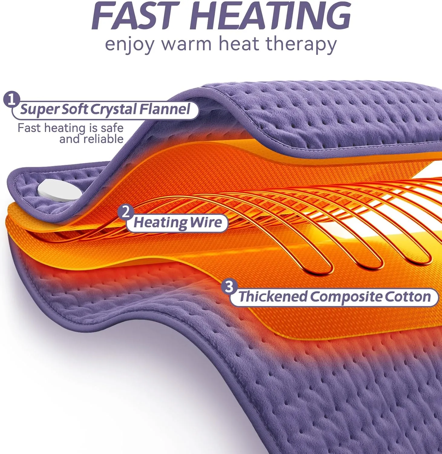 Heating Pad for Pain Relief | Electric Heat Pad for Back, Neck, Shoulder & Cramps | 6 Heat Settings, Auto Shut-Off, Moist & Dry Heat Options | Machine Washable, 12 x 24 | Ideal Gift for Men & Women