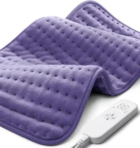 Heating Pad for Pain Relief | Electric Heat Pad for Back, Neck, Shoulder & Cramps | 6 Heat Settings, Auto Shut-Off, Moist & Dry Heat Options | Machine Washable, 12 x 24 | Ideal Gift for Men & Women