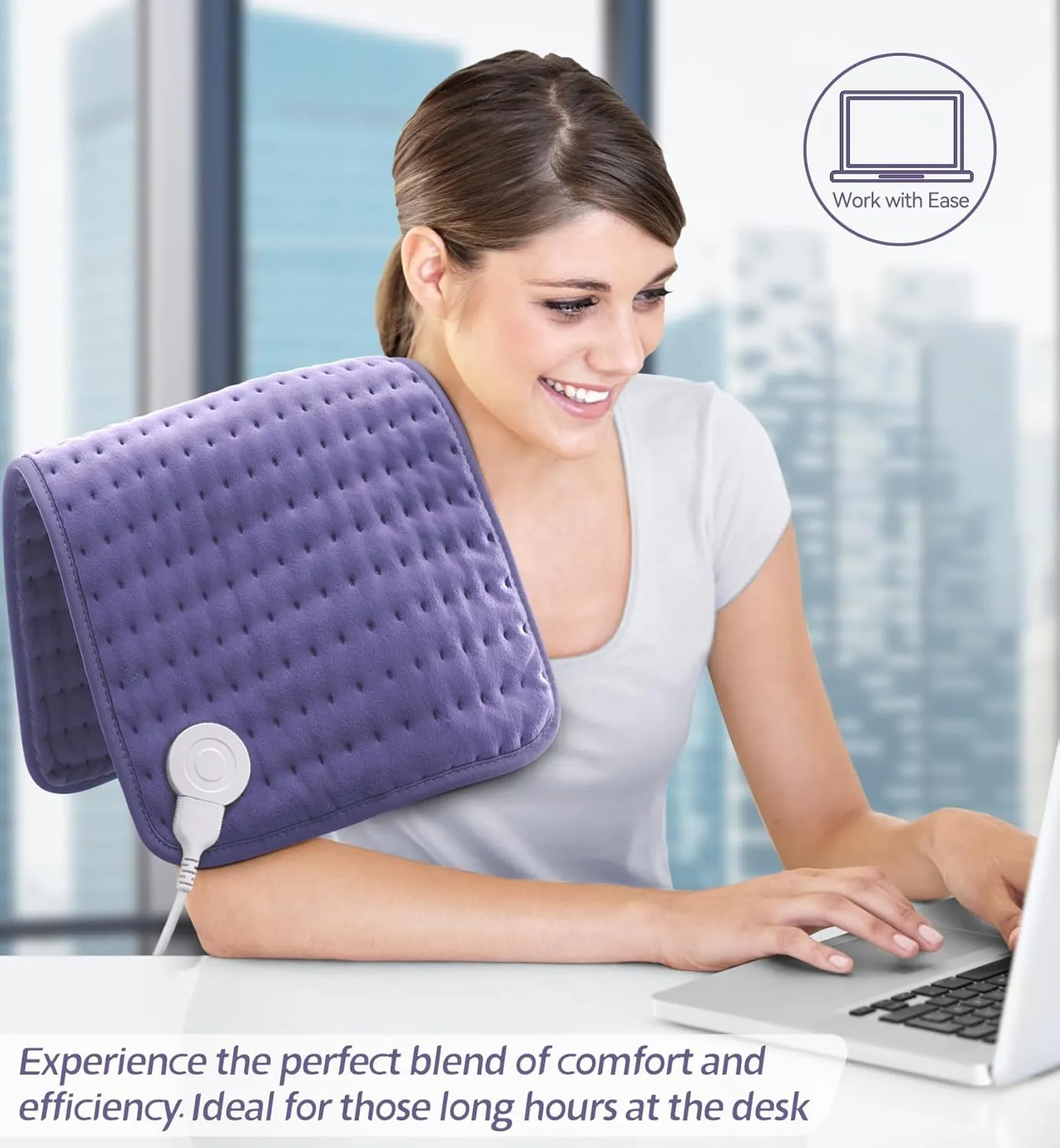 Heating Pad for Pain Relief | Electric Heat Pad for Back, Neck, Shoulder & Cramps | 6 Heat Settings, Auto Shut-Off, Moist & Dry Heat Options | Machine Washable, 12 x 24 | Ideal Gift for Men & Women