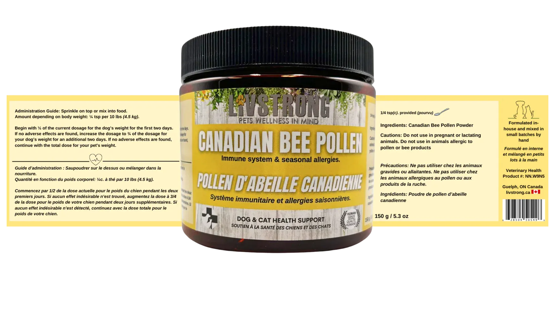 Livstrong Canadian Bee Pollen 150g
