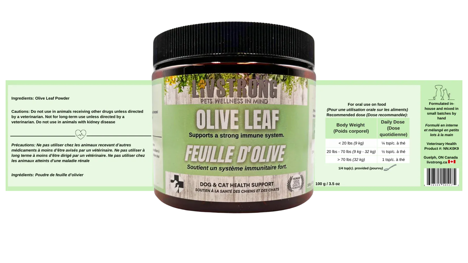 Livstrong Olive Leaf 100g