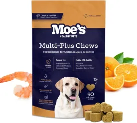 Moes 5-in-1 Essential Dog Multivitamin 90 Chicken Flavored Chews for Dog's Immune Support, Heart, Skin, Coat, & Overall Health- Vitamins A, B12, C, D, E, Antioxidants, Omega 3 for All Ages & Breeds