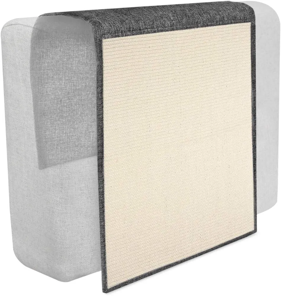 Navaris Cat Scratch Mat Sofa Protector - Natural Sisal Furniture Protector Scratching Pad for Cats - Scratch Carpet for Bed, Chair