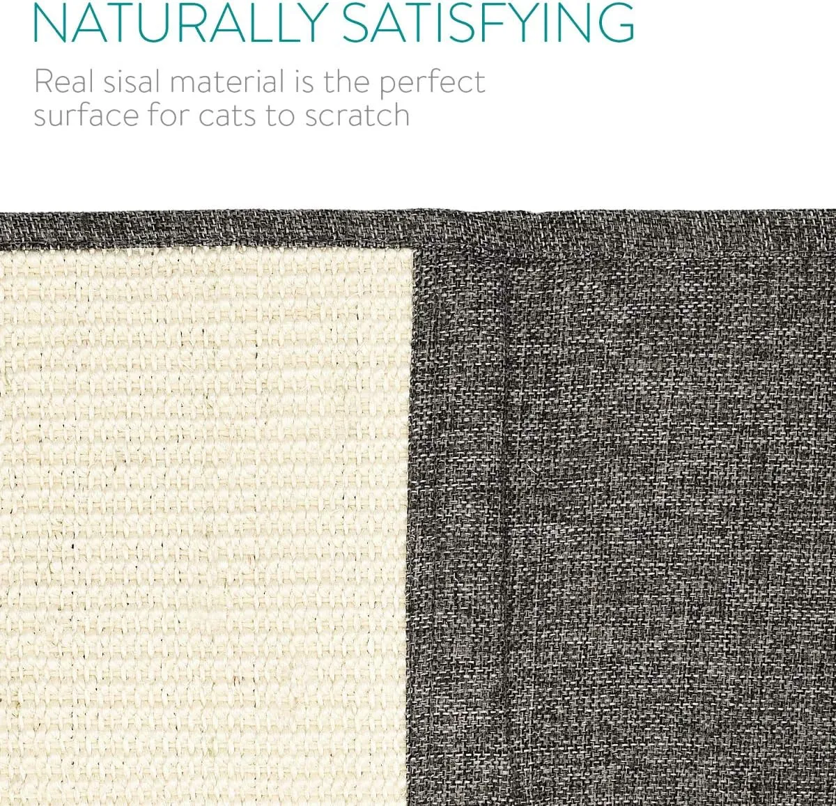 Navaris Cat Scratch Mat Sofa Protector - Natural Sisal Furniture Protector Scratching Pad for Cats - Scratch Carpet for Bed, Chair