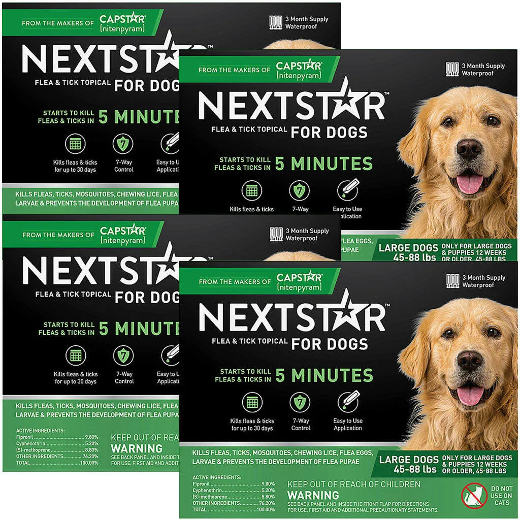 Nextstar Flea & Tick Topical for Large Dogs, 45-88 lbs