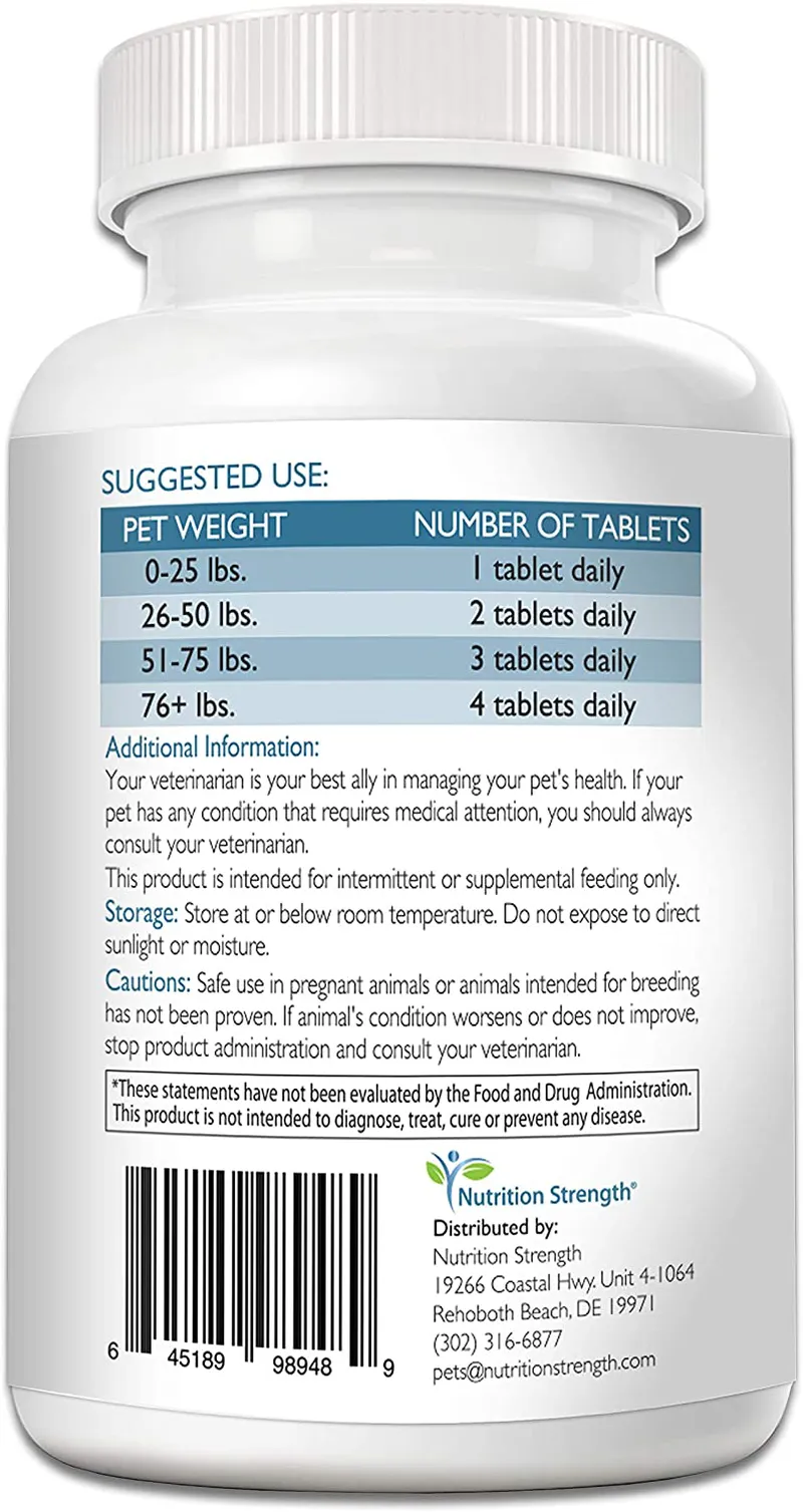 Nutrition Strength Cognitive Support for Dogs, Promotes Dog Brain Health, Mental Support for Old Dogs, Supplement for Dogs with Cognitive Difficulties, 120 Chewable Tablets