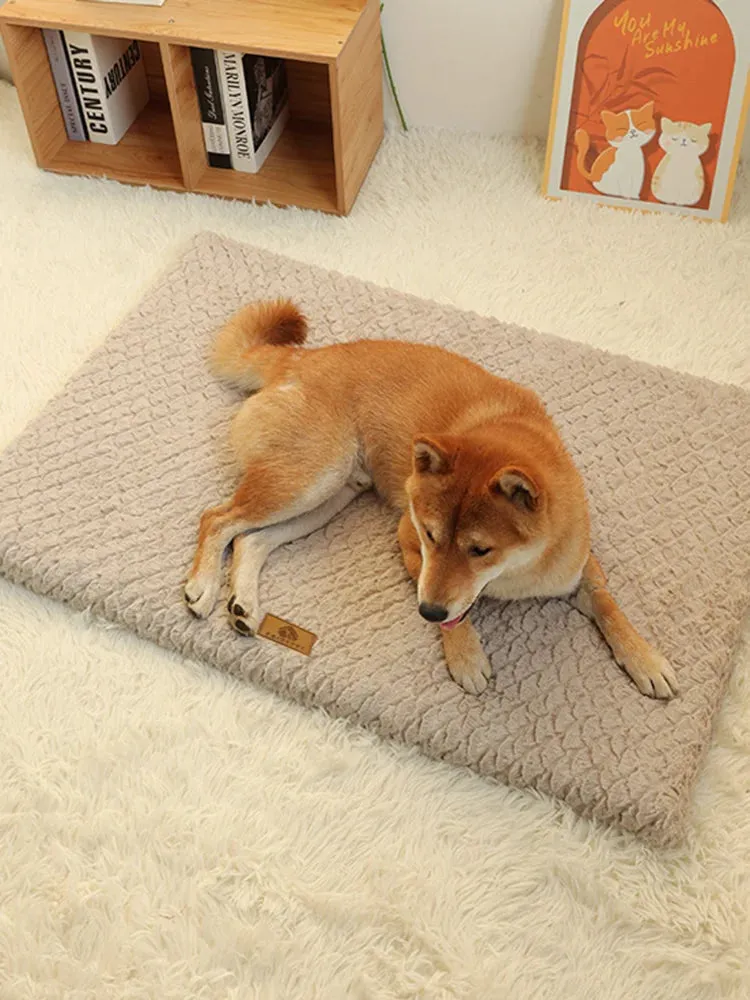 Orthopedic Memory Foam Dog Bed with Washable Faux Fur Cover