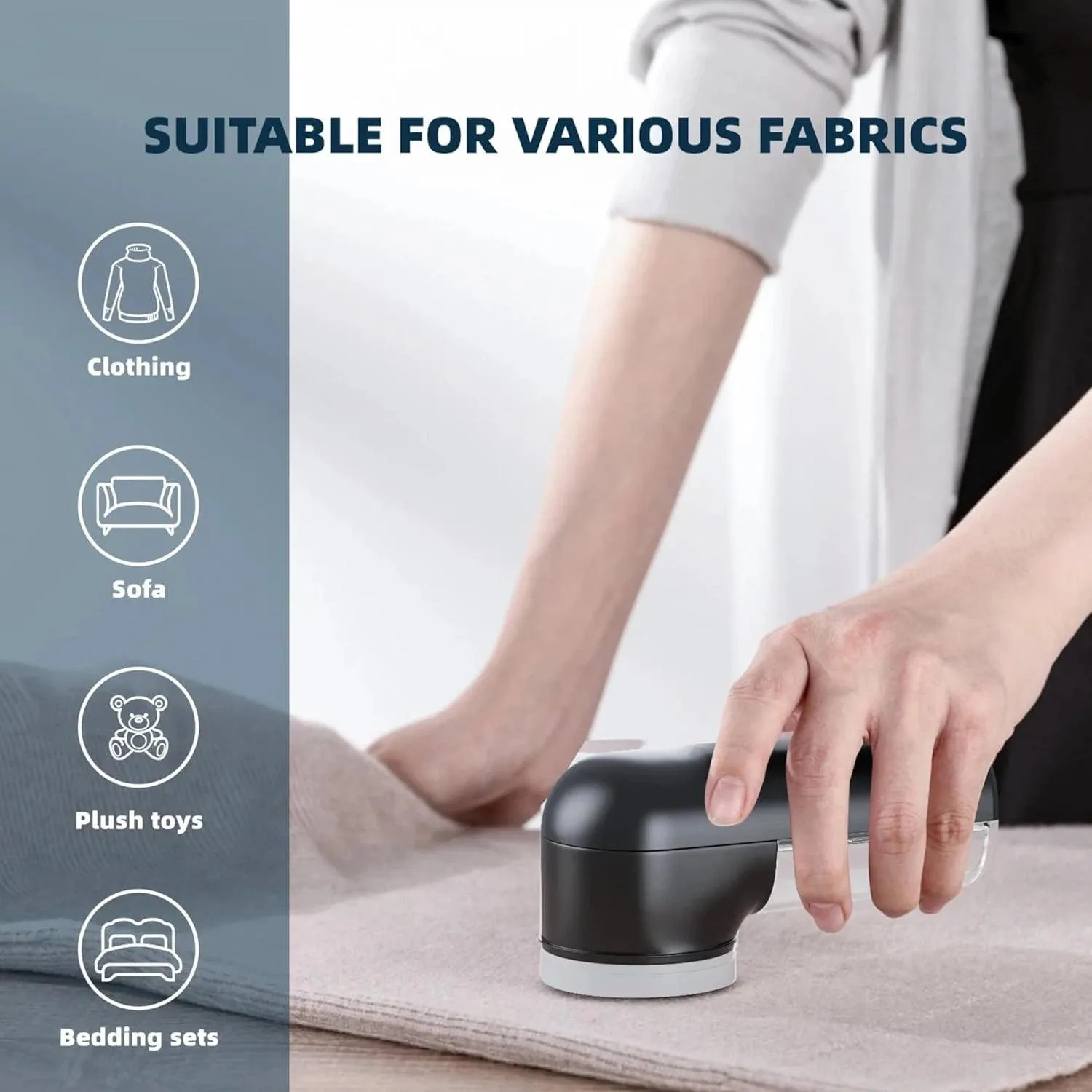 OWNAIR Mighty Lint Remover for Clothes | Fabric Shaver | 2 AA Battery Powered