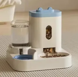 Pet Food Bowl with Water Fountain