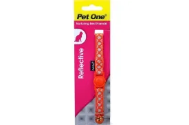 PET ONE CAT COLLAR SNOW ORANGE