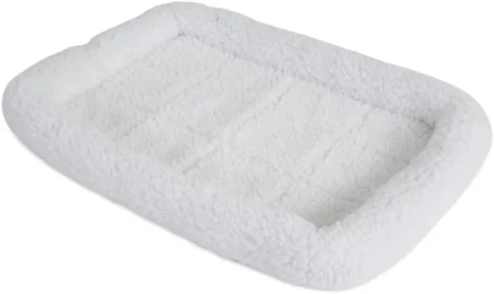 PRECISION PET SnooZZy Sheepskin Bolster Crate Mat, for 24" Crates,Cream,15-30 lbs,2500-SNZ2000