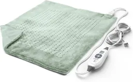 Pure Enrichment WeightedWarmth Extra-Wide Weighted Heating Pad for Cramps, Back, & Shoulder Joint Relief, 3.5 lbs, 6 Heat Settings, Microplush, Machine Washable, 2 Hr Auto Shut-Off, 20x24 (Jade)