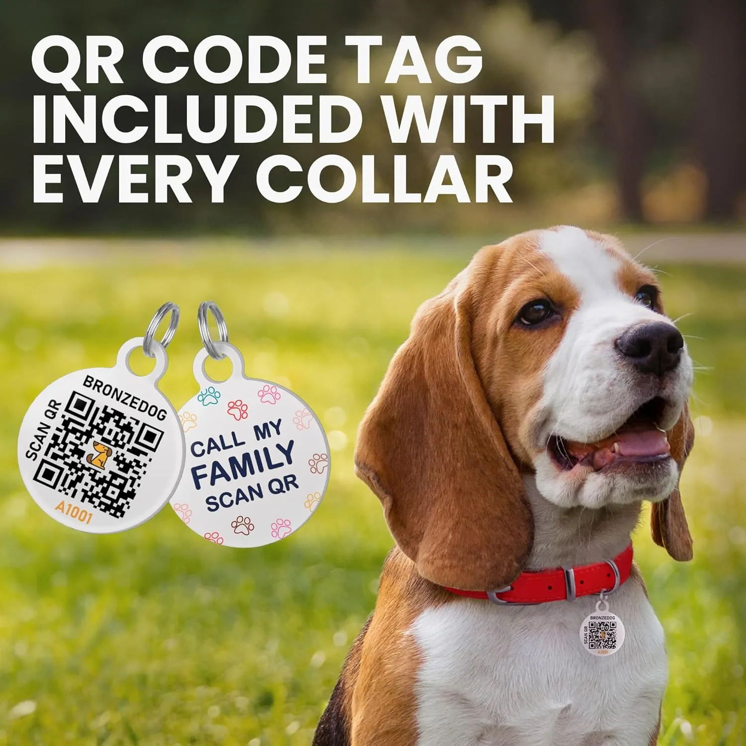 Rolled Leather Dog Collar Soft Round Collars, ID Tag for Small Medium Large Dogs (9-12 inch, Aqua Blue)