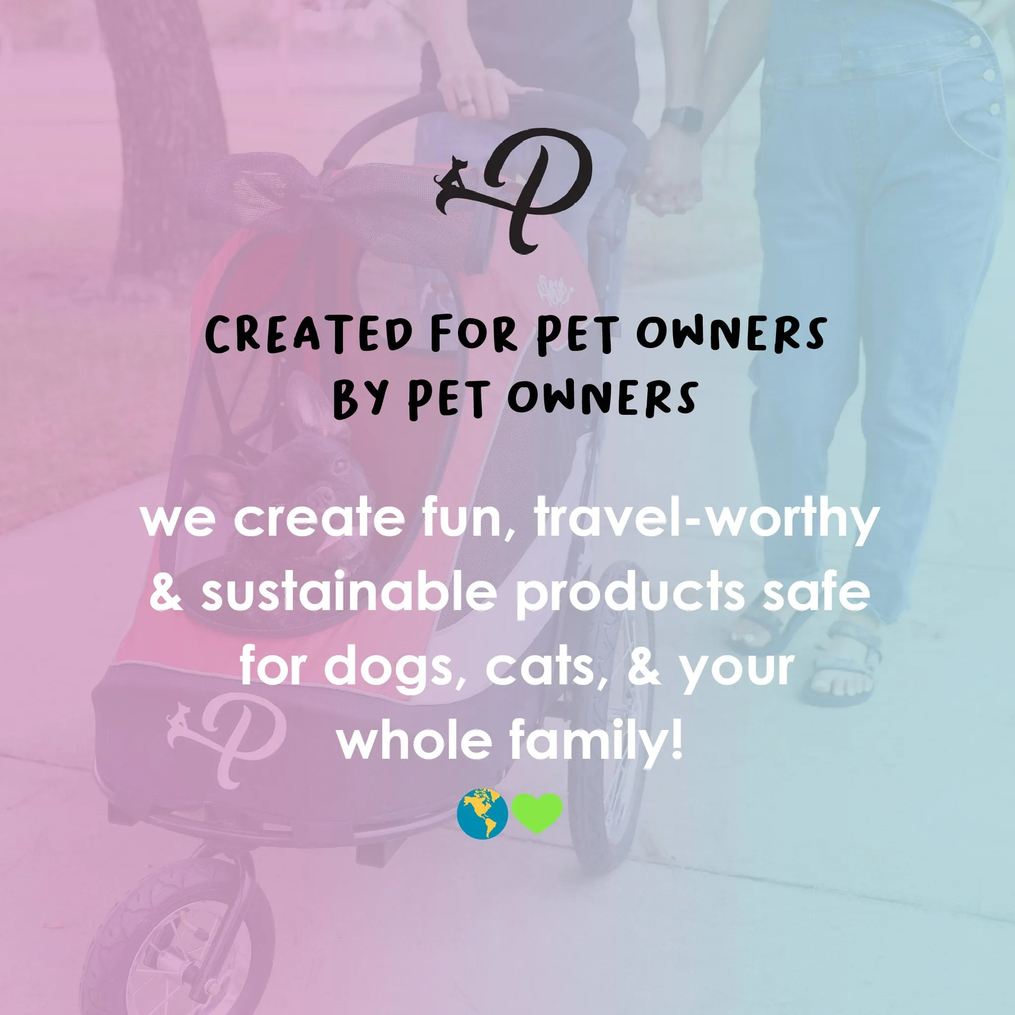Rollin' Pet Stroller - Lightweight, Compact, Easy Fold, Quality Mesh Windows, Comfortable Handle, Durable for Dogs/Cats/Pets up to 33LB