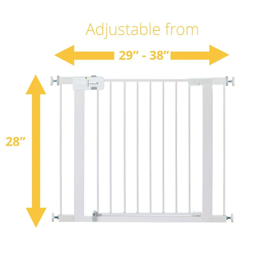Safety 1st Easy Install Walk Thru Baby Gate for Doorways, Gate With Door, Dog Gates, Fits 29"-38", Easy Install 28" Tall, 2 Pack White