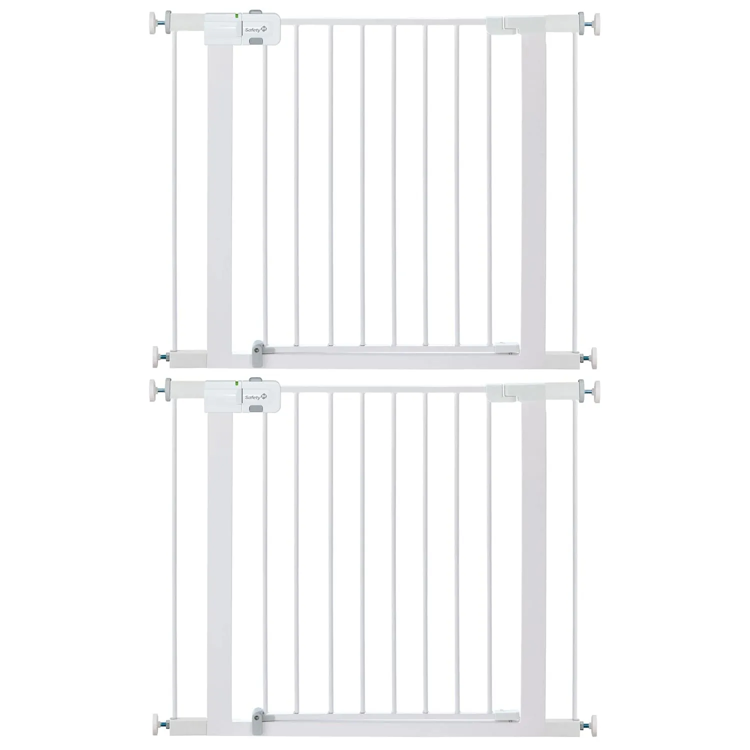 Safety 1st Easy Install Walk Thru Baby Gate for Doorways, Gate With Door, Dog Gates, Fits 29"-38", Easy Install 28" Tall, 2 Pack White