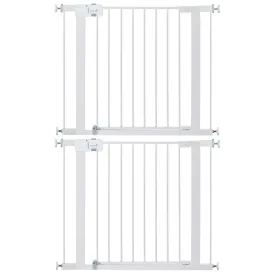 Safety 1st Easy Install Walk Thru Baby Gate for Doorways, Gate With Door, Dog Gates, Fits 29"-38", Easy Install 28" Tall, 2 Pack White