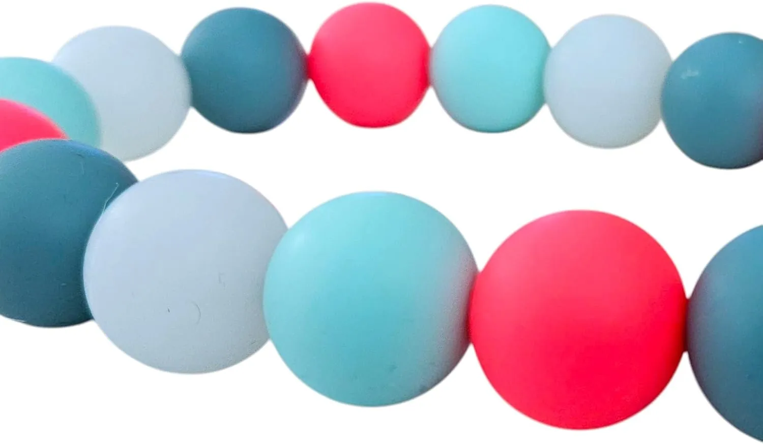Silicone Bead Collar - Glow in The Dark Beads - Waterproof - 100% Non-Toxic - All Breeds - Comet (18)