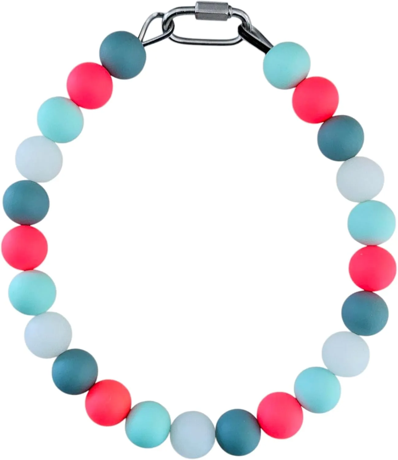Silicone Bead Collar - Glow in The Dark Beads - Waterproof - 100% Non-Toxic - All Breeds - Comet (18)