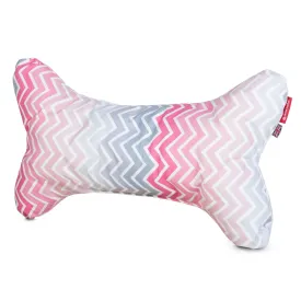 The Bone - Bone Shaped Pillow For On Dog Beds - Geo Print Chevron Pink