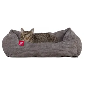 The Cat Bed - Memory Foam Cat Bed - Pom Pom Charcoal Grey