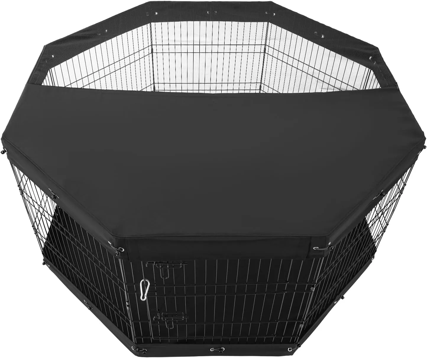 VEVOR Dog Playpen, 8 Pcs 30" H x 24" W Panels Foldable Metal Pet Exercise Pen, Dog Fence Indoor and Outdoor Pen with Door, Bottom Pad and Top Cover, Pet Playpen for Dogs, Cats, Other Small Animals