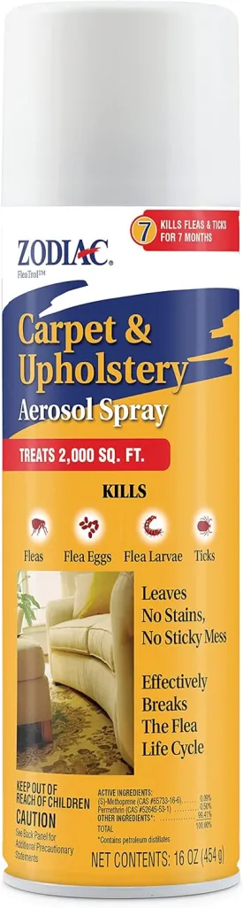 Zodiac Flea & Tick Carpet & Upholstery Aerosol Spray, 16-oz